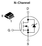 NTMD6601NR2G, Power MOSFET 80 V, 2.2 A, Dual N-Channel, SO-8